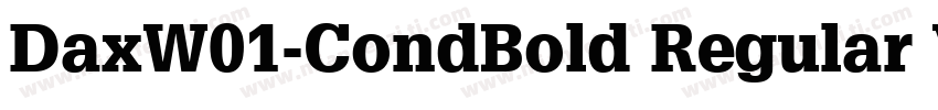 DaxW01-CondBold Regular Version 75字体转换